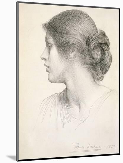 Beatrice Stuart, 1912 (Pencil on Paper)-Frank Bernard Dicksee-Mounted Premium Giclee Print