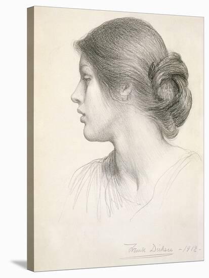 Beatrice Stuart, 1912 (Pencil on Paper)-Frank Bernard Dicksee-Stretched Canvas