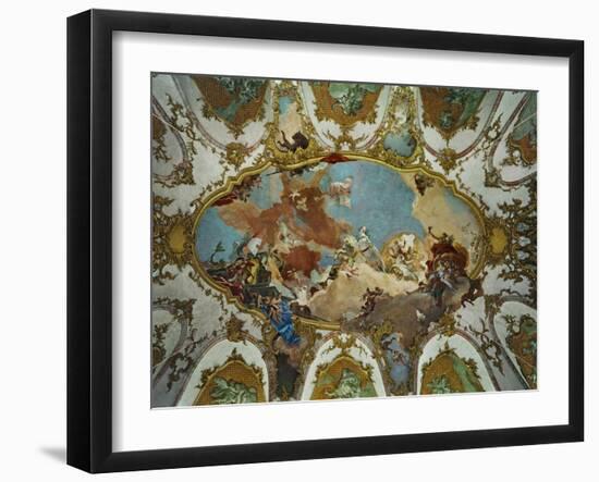 Beatrix, Bride of Emperor Friedrich Barbarossa, Riding Apollo's Sun Chariot, 1752-Giovanni Battista Tiepolo-Framed Giclee Print