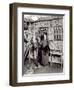 Beatrix Dussane in a Radio Recording Studio, C.1936 (B/W Photo)-French Photographer-Framed Premium Giclee Print