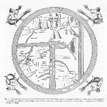 Medieval Map Showing Adam, Eve and the Serpent, Various Rivers and the Four Winds Blowing-Beatus Turin-Art Print