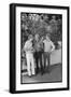 Beau Bridges, Jeff Bridges and Lloyd Bridges in their Backyard at Home, 1969 (B/W Photo)-Orlando Suero-Framed Giclee Print