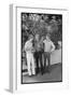 Beau Bridges, Jeff Bridges and Lloyd Bridges in their Backyard at Home, 1969 (B/W Photo)-Orlando Suero-Framed Giclee Print