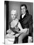 BEAU BRUMMELL, 1954 directed by CURTIS BERNHARDT Elizabeth Taylor and Stewart Granger (b/w photo)-null-Stretched Canvas