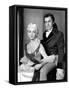 BEAU BRUMMELL, 1954 directed by CURTIS BERNHARDT Elizabeth Taylor and Stewart Granger (b/w photo)-null-Framed Stretched Canvas