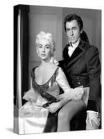 BEAU BRUMMELL, 1954 directed by CURTIS BERNHARDT Elizabeth Taylor and Stewart Granger (b/w photo)-null-Stretched Canvas