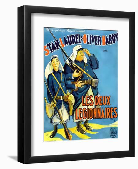 Beau Hunks, (aka Les Deux Legionnaires), French Poster Art, 1931-null-Framed Art Print