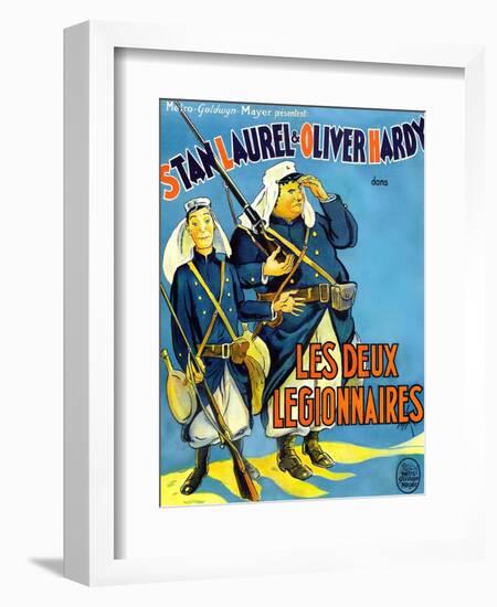 Beau Hunks, (aka Les Deux Legionnaires), French Poster Art, 1931-null-Framed Art Print