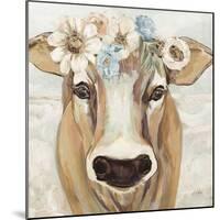 Beau with Flowers Neutral-Jeanette Vertentes-Mounted Art Print