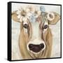 Beau with Flowers Neutral-Jeanette Vertentes-Framed Stretched Canvas