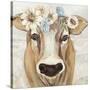 Beau with Flowers Neutral-Jeanette Vertentes-Stretched Canvas