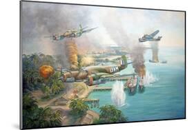 Beaufighter Blitz-John Bradley-Mounted Giclee Print