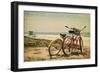 Beaufort, North Carolina - Bicycles and Beach Scene-Lantern Press-Framed Art Print