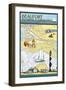 Beaufort, North Carolina - Nautical Chart-Lantern Press-Framed Art Print