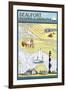 Beaufort, North Carolina - Nautical Chart-Lantern Press-Framed Art Print