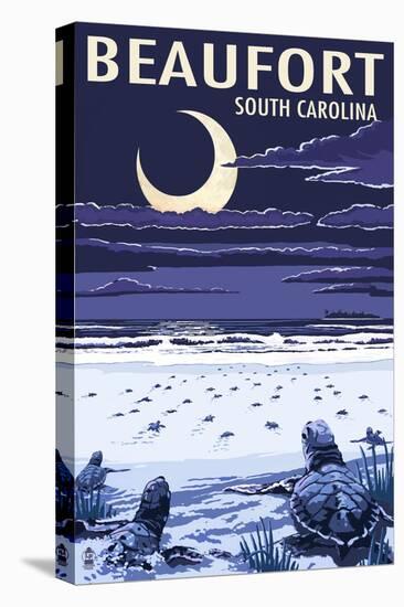 Beaufort, South Carolina - Sea Turtles Hatching-Lantern Press-Stretched Canvas