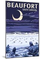 Beaufort, South Carolina - Sea Turtles Hatching-Lantern Press-Mounted Art Print