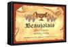 Beaujolais Label-null-Framed Stretched Canvas