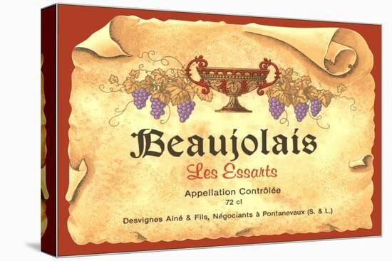 Beaujolais Label-null-Stretched Canvas