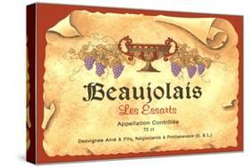 Beaujolais Label-null-Stretched Canvas