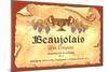 Beaujolais Label-null-Mounted Art Print