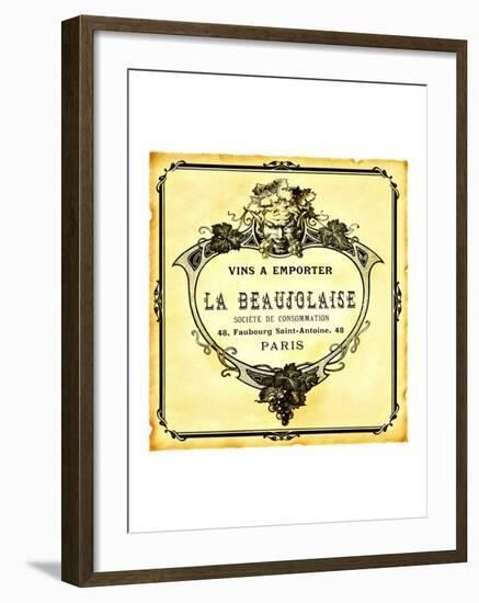 Beaujolaise Wine Label-null-Framed Giclee Print