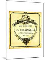 Beaujolaise Wine Label-null-Mounted Giclee Print