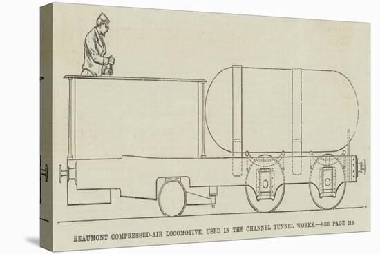 Beaumont Compressed-Air Locomotive, Used in the Channel Tunnel Works-null-Stretched Canvas