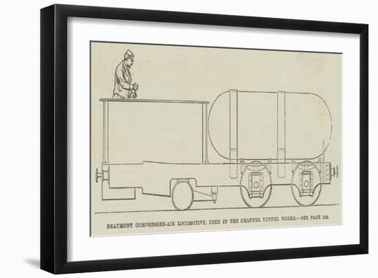 Beaumont Compressed-Air Locomotive, Used in the Channel Tunnel Works-null-Framed Giclee Print