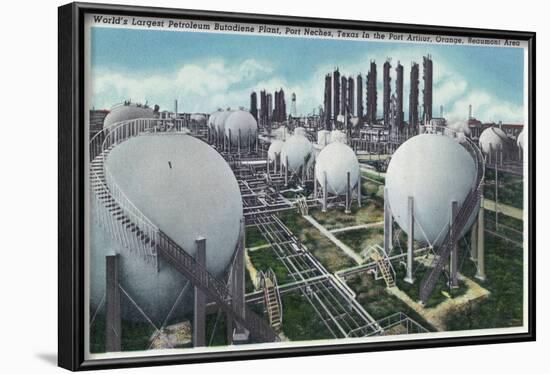 Beaumont, Texas - General View of the World's Largest Petroleum Butadiene Plant, c.1948-Lantern Press-Framed Art Print