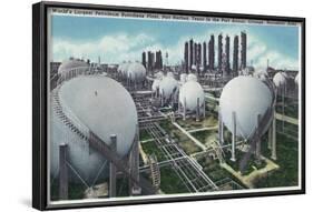 Beaumont, Texas - General View of the World's Largest Petroleum Butadiene Plant, c.1948-Lantern Press-Framed Art Print