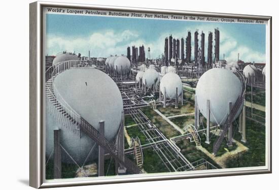 Beaumont, Texas - General View of the World's Largest Petroleum Butadiene Plant, c.1948-Lantern Press-Framed Art Print