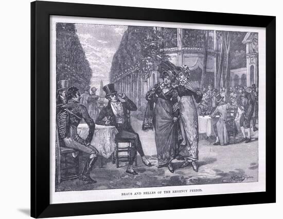 Beaus and Belles of the Regency Period Circa 1818-Henry Gillard Glindoni-Framed Giclee Print