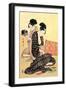 Beauties at Home-Kitagawa Utamaro-Framed Art Print