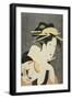 Beauties of the Pleasure Quarters (Seiro Bijin Awase): the Hostess of the Izumiya Teahouse-Rekisentei Eiri-Framed Giclee Print