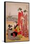 Beauties-Kiyonaga Tori-Framed Stretched Canvas