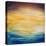 Beautiful Abstract Textured Background of Evening Sunset Sky over the Ocean-Acik-Stretched Canvas
