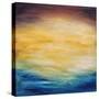 Beautiful Abstract Textured Background of Evening Sunset Sky over the Ocean-Acik-Stretched Canvas