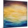 Beautiful Abstract Textured Background of Evening Sunset Sky over the Ocean-Acik-Mounted Art Print