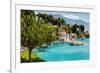 Beautiful Adriatic Bay and the Village near Split, Croatia-anshar-Framed Photographic Print