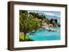 Beautiful Adriatic Bay and the Village near Split, Croatia-anshar-Framed Photographic Print