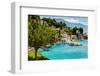 Beautiful Adriatic Bay and the Village near Split, Croatia-anshar-Framed Photographic Print