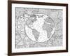 Beautiful Adult Coloring Book Page with Stylized Planet Earth-null-Framed Art Print