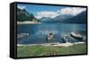 Beautiful Alpine Landscape (Valley of Engadin, Switzerland)-nagib-Framed Stretched Canvas