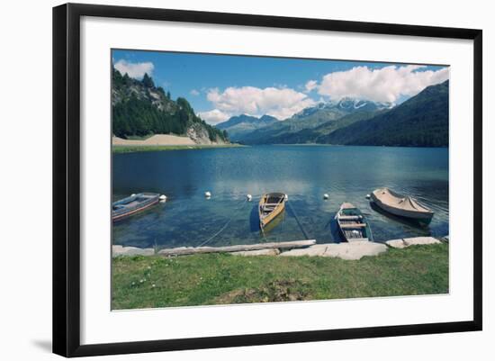 Beautiful Alpine Landscape (Valley of Engadin, Switzerland)-nagib-Framed Photographic Print