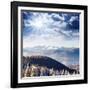 Beautiful and Frosty Winter Landscape in the Mountains-Leonid Tit-Framed Photographic Print