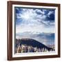 Beautiful and Frosty Winter Landscape in the Mountains-Leonid Tit-Framed Photographic Print