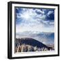 Beautiful and Frosty Winter Landscape in the Mountains-Leonid Tit-Framed Photographic Print