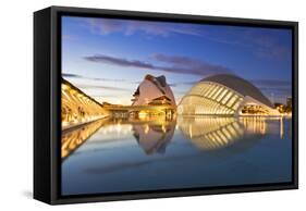 Beautiful Architecture Of The 'City Of Arts And Science' In Valencia, Spain During The Blue Hour-Axel Brunst-Framed Stretched Canvas