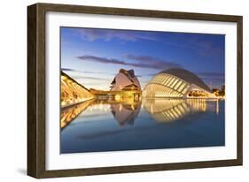 Beautiful Architecture Of The 'City Of Arts And Science' In Valencia, Spain During The Blue Hour-Axel Brunst-Framed Photographic Print